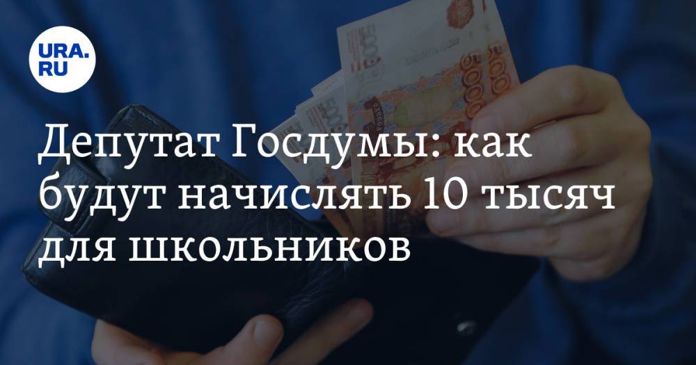 Депутат Госдумы: как будут начислять 10 тысяч для школьников
