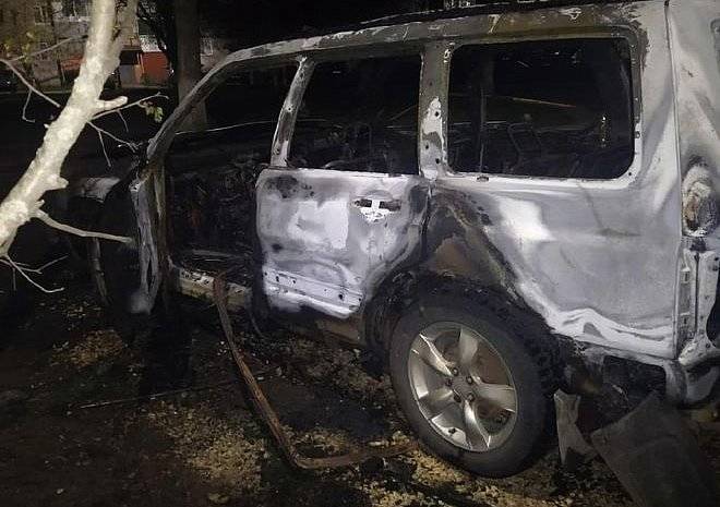 Ночью в Новомичуринске сгорел автомобиль