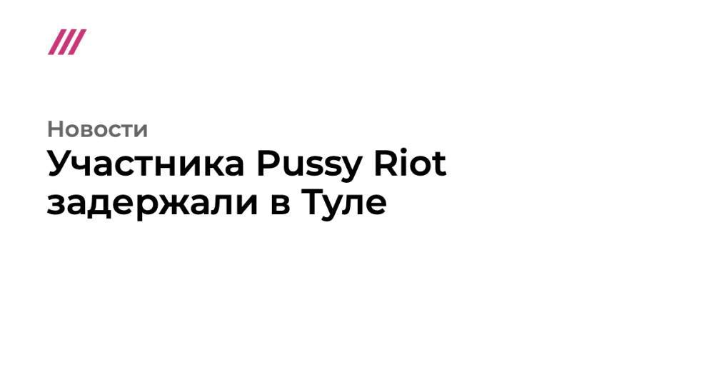 Участника Pussy Riot задержали в Туле