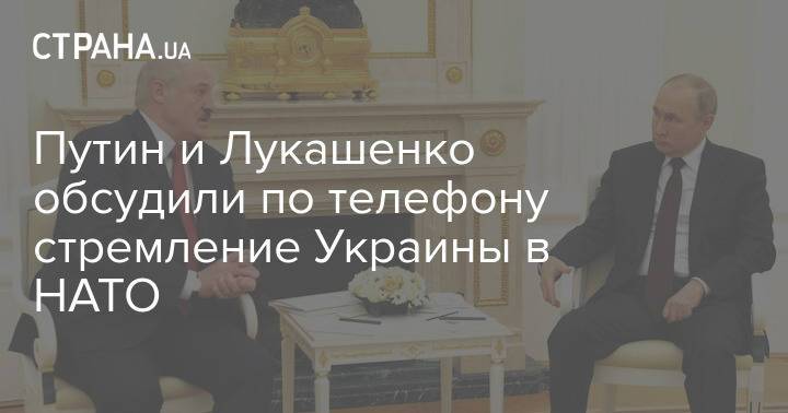 Путин и Лукашенко обсудили по телефону стремление Украины в НАТО