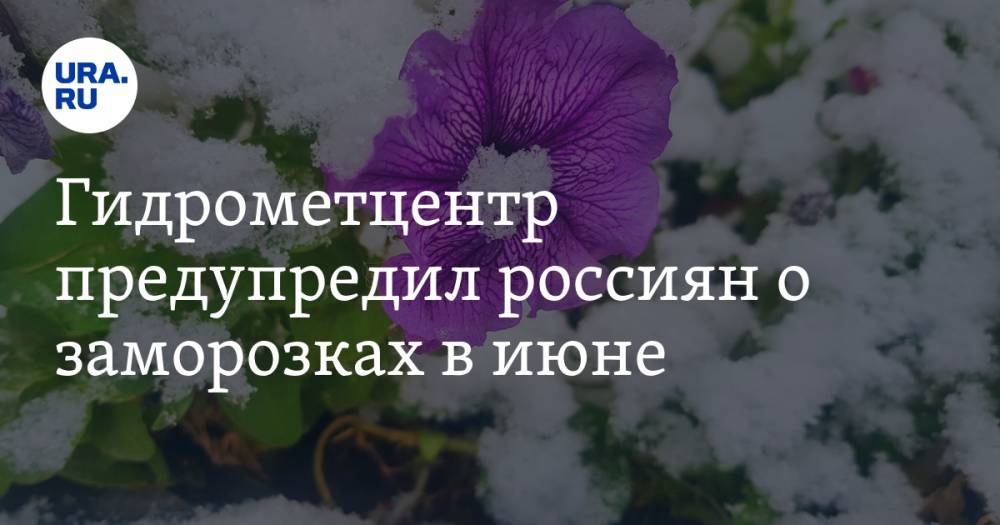 Гидрометцентр предупредил россиян о заморозках в июне