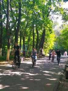 Состязания по велоспорту среди «губкинцев» прошли в Ботаническом саду