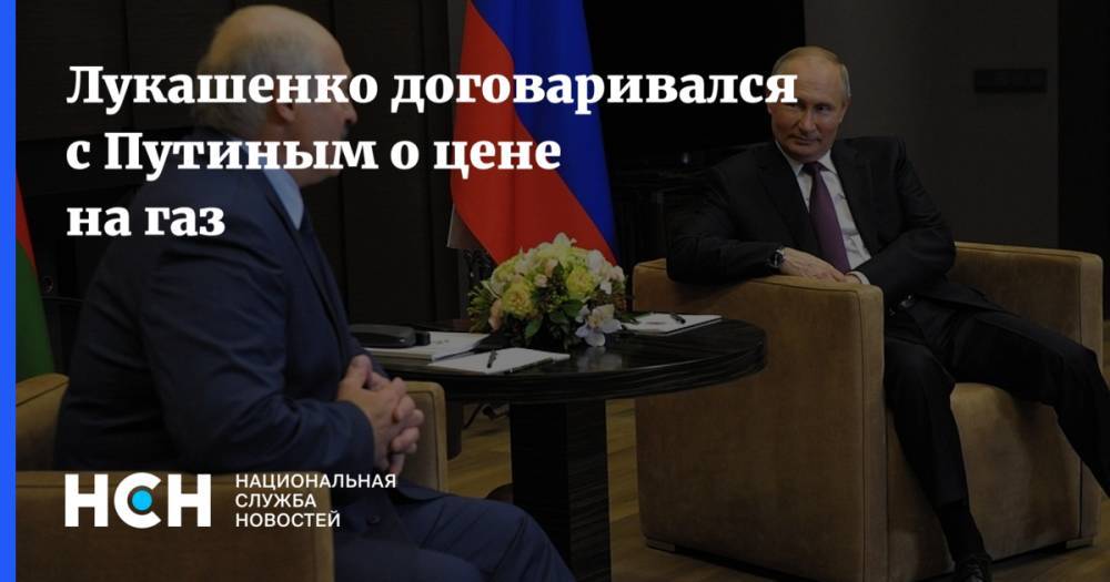 Лукашенко договаривался с Путиным о цене на газ