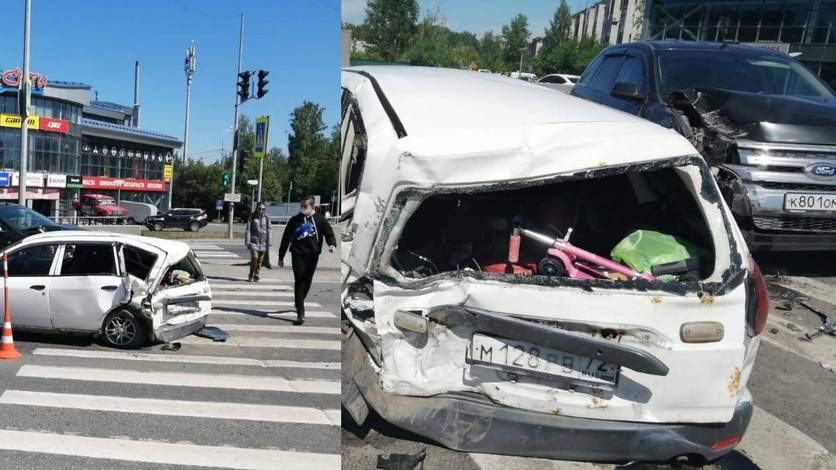 На Объездной дороге Тюмени днем в аварии пострадали три человека