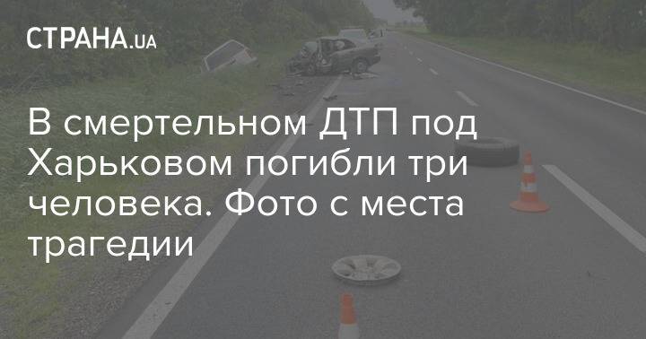 В смертельном ДТП под Харьковом погибли три человека. Фото с места трагедии