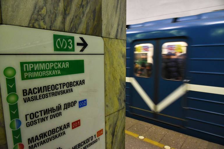 На путях станции метро «Приморская» оказалась женщина