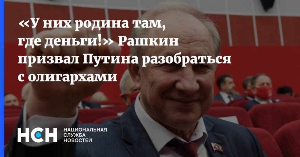 «У них родина там, где деньги!» Рашкин призвал Путина разобраться с олигархами