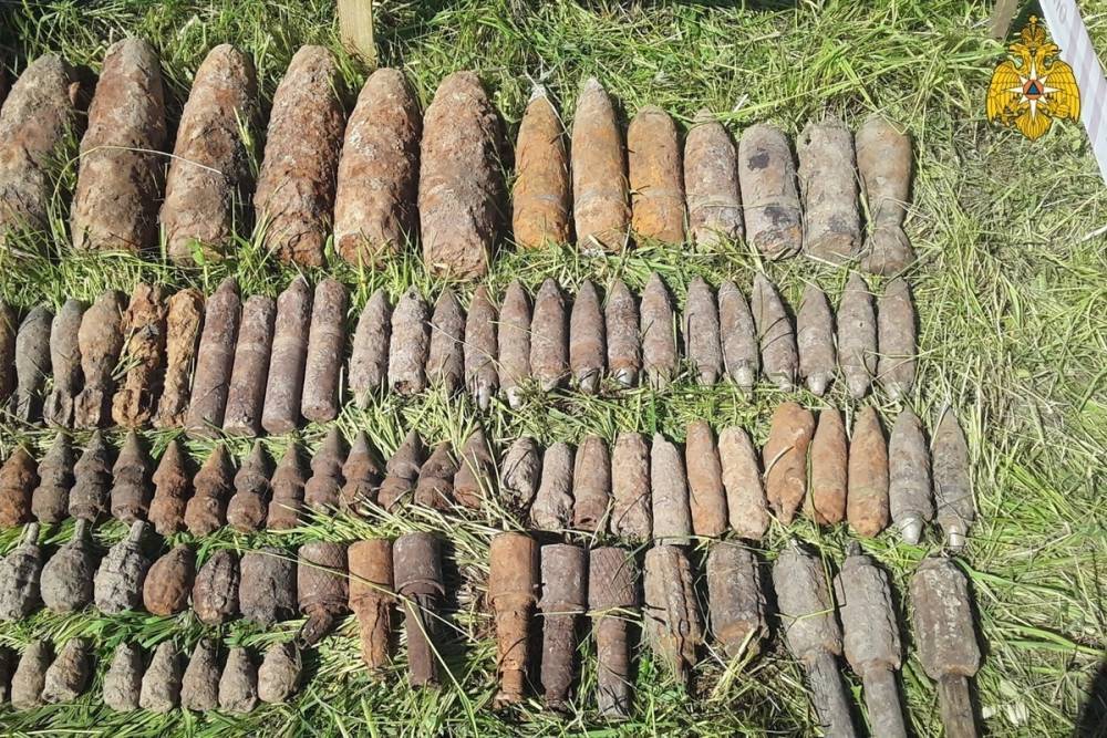 В округе Тверской области обнаружили 100 взрывоопасных предметов времён войны