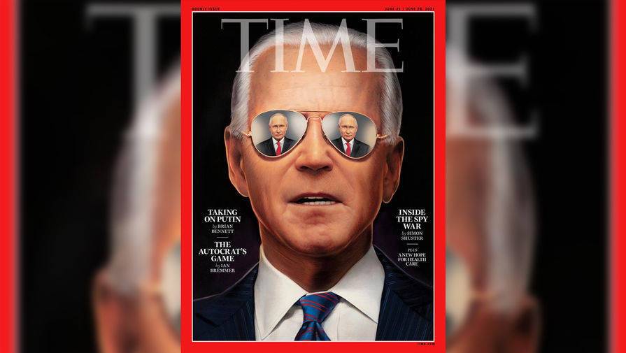 Time поместил на обложку Байдена, в солнцезащитных очках которого отражается Путин