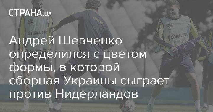 Андрей Шевченко определился с цветом формы, в которой сборная Украины сыграет против Нидерландов