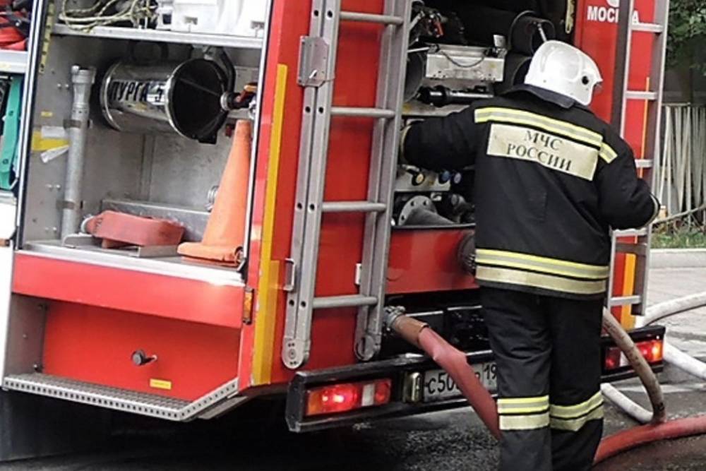 Двое пожарных пострадали на пожаре в Москве