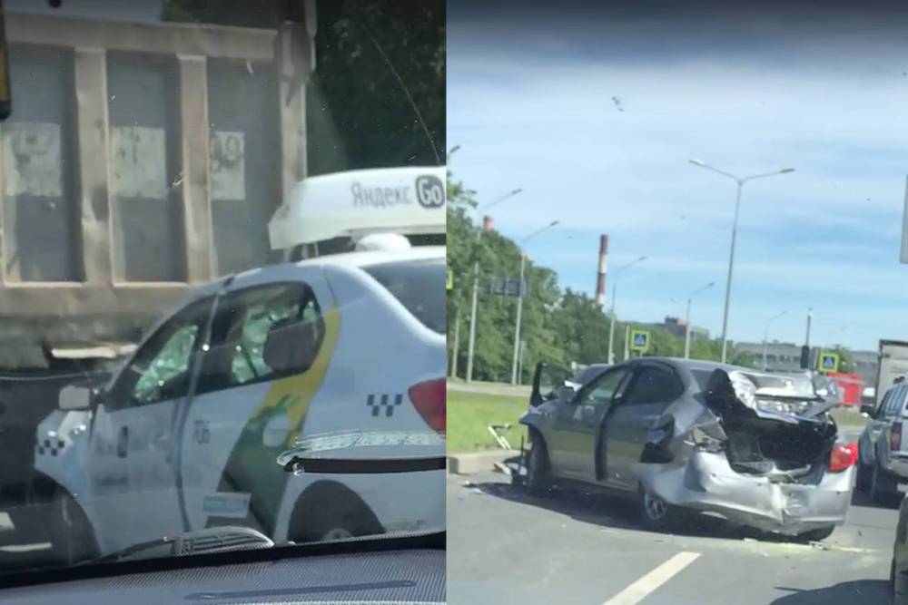 Пассажирка вылетела из такси и погибла после ДТП с грузовиком в Петербурге