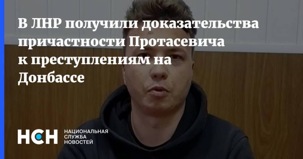 В ЛНР получили доказательства причастности Протасевича к преступлениям на Донбассе