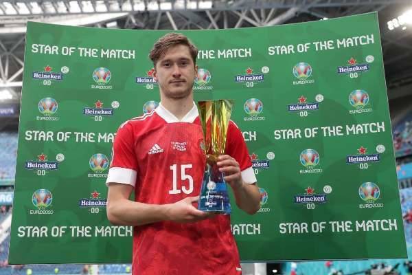 Алексей Миранчук признан лучшим игроком матча между сборными России и Финляндии