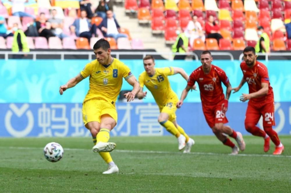 Украина обыграла команду Северной Македонии в матче Евро-2020