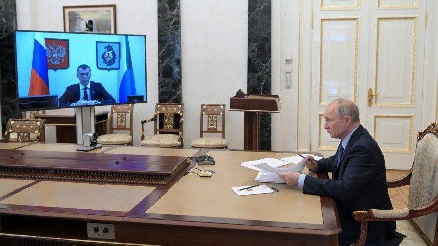 Путин пожелал Дегтяреву успехов на выборах главы Хабаровского края