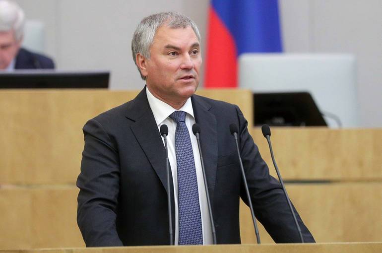 Володин назвал санкции Зеленского против главы «Ростеха» подтверждением эффективной работы