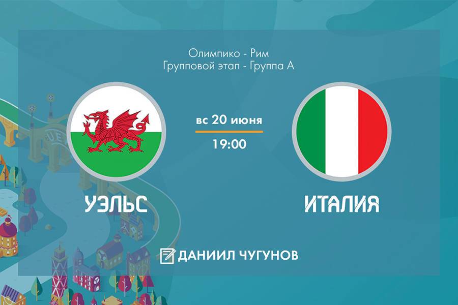 Футбол, Евро-2020, Италия - Уэльс, прямая текстовая онлайн трансляция