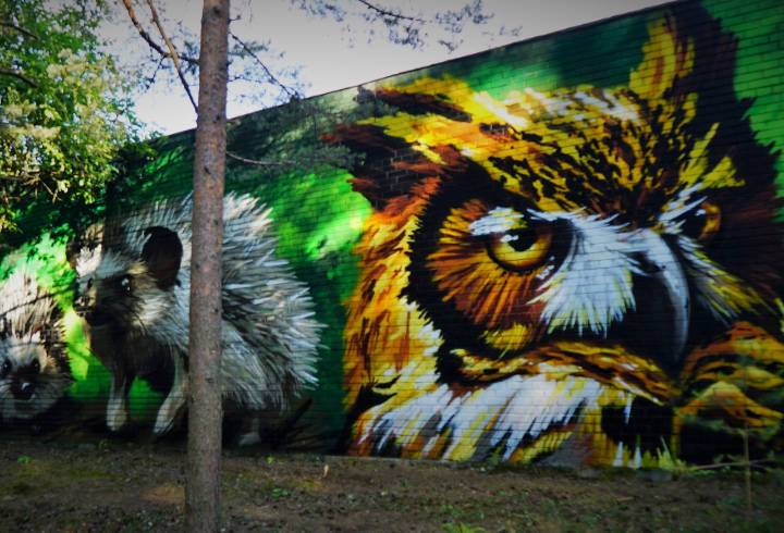 Уличные художники начали работу в сосновоборском Приморском парке