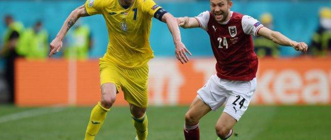 Сборная Украины проиграла Австрии в третьем туре Евро-2020