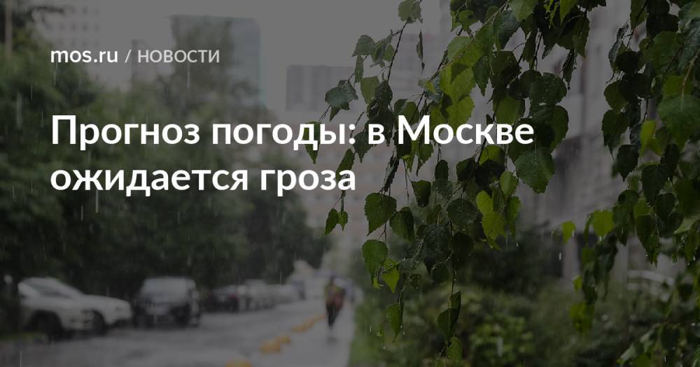 Прогноз погоды: в Москве ожидается гроза