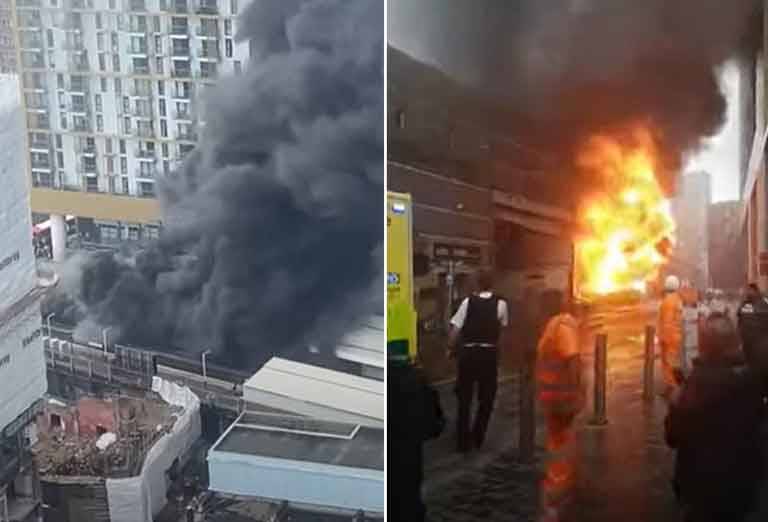 Мощный взрыв в Лондоне: пожар охватил станцию метро и коммерческие объекты