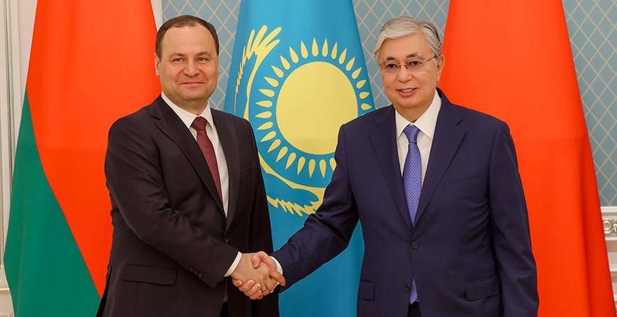 Роман Головченко и Касым-Жомарт Токаев обсудили торгово-экономическое сотрудничество Беларуси и Казахстана