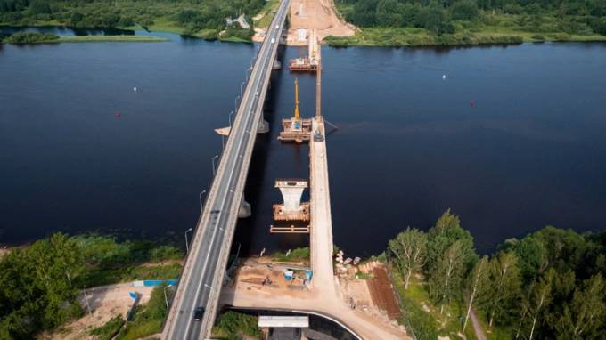 Строительство нового моста в Киришах идет с опережением графика