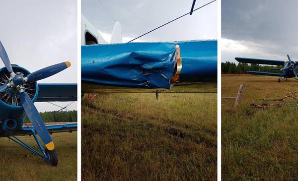 В Тюменской области самолет АН-2 с пассажирами на борту получил повреждения во время посадки