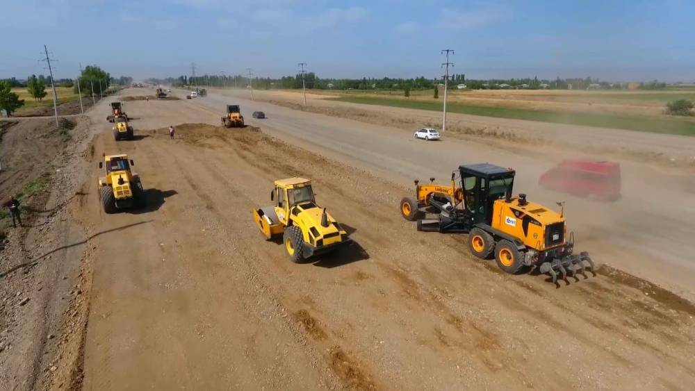 Продолжается строительство автодороги Барда – Агдам (ФОТО)