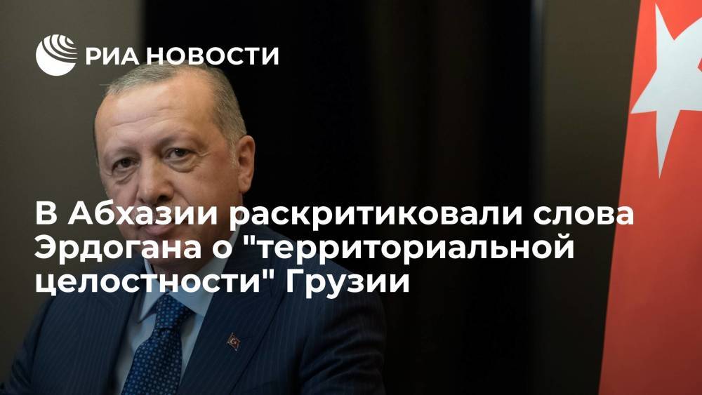 В Абхазии раскритиковали слова Эрдогана о "территориальной целостности" Грузии