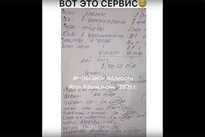 Россиянина поразил список платных продуктов в съемной квартире в Крыму