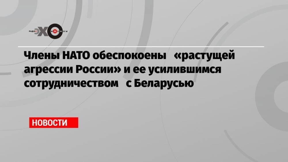 Члены НАТО обеспокоены «растущей агрессии России» и ее усилившимся сотрудничеством с Беларусью