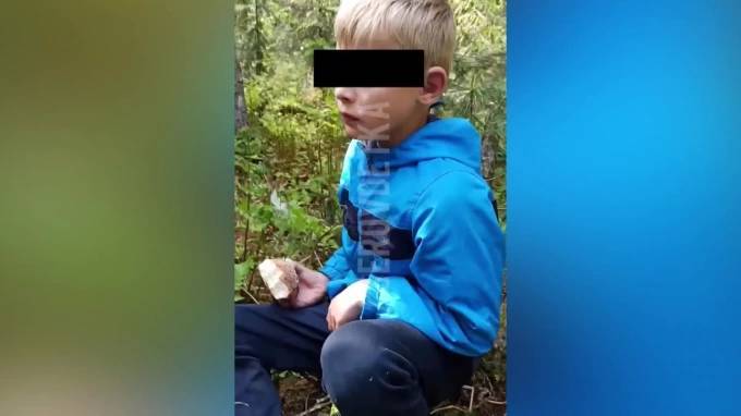 Спасение заблудившегося в тайге мальчика попало на видео