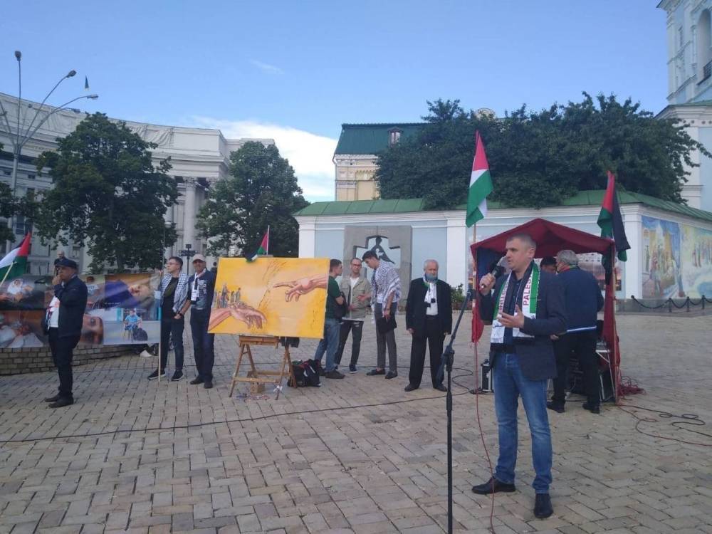 В Киеве прошёл митинг в поддержку жителей Палестины