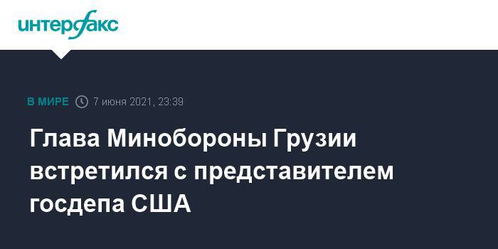 Глава Минобороны Грузии встретился с представителем госдепа США