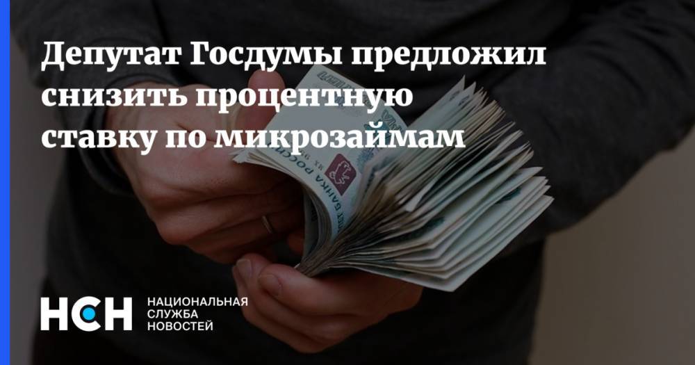 Депутат Госдумы предложил снизить процентную ставку по микрозаймам