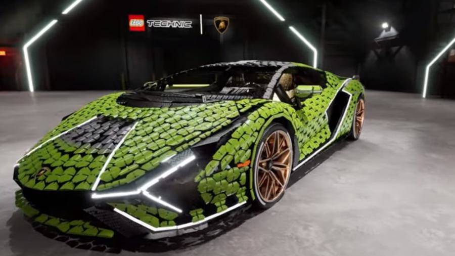 Итальянский суперкар Lamborghini Sian собрали из Lego