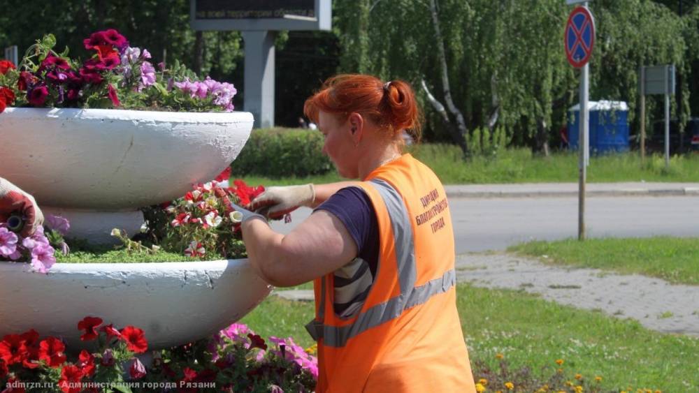 В Рязани продолжают высаживать цветы