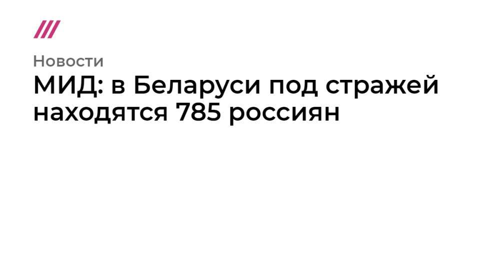 МИД: в Беларуси под стражей находятся 785 россиян