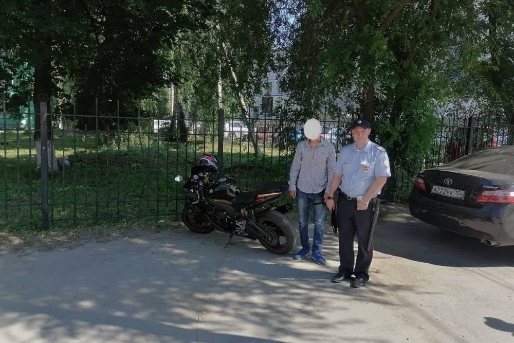 Рязанские полицейские поймали мотоциклиста, лишенного прав