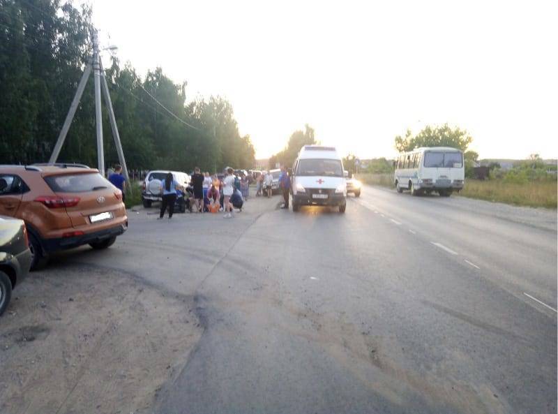 Мотоциклист протаранил две машины в Касимове