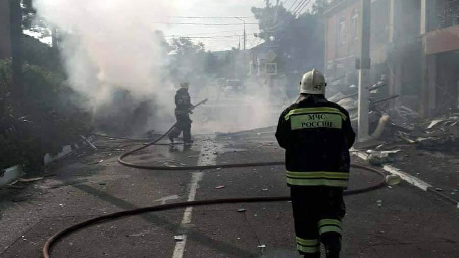 В районе взрыва газа в отеле в Геленджике введен локальный режим ЧС