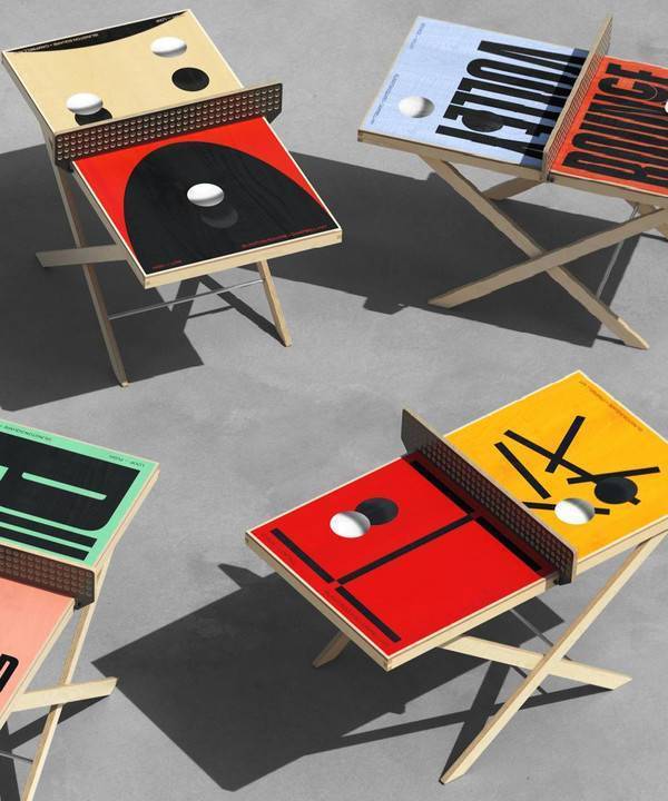 Дизайнерские столы для пинг-понга: как вам такое решение?