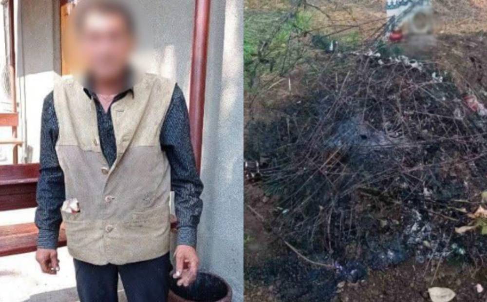 Украинец сжег десятки венков ради легких денег, кадры: проволоку сдавал на металлолом
