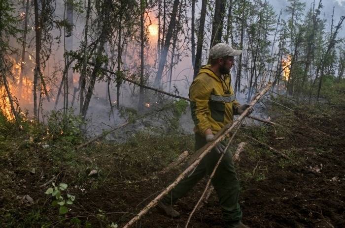 Больше полумиллиона гектаров леса горит в Якутии