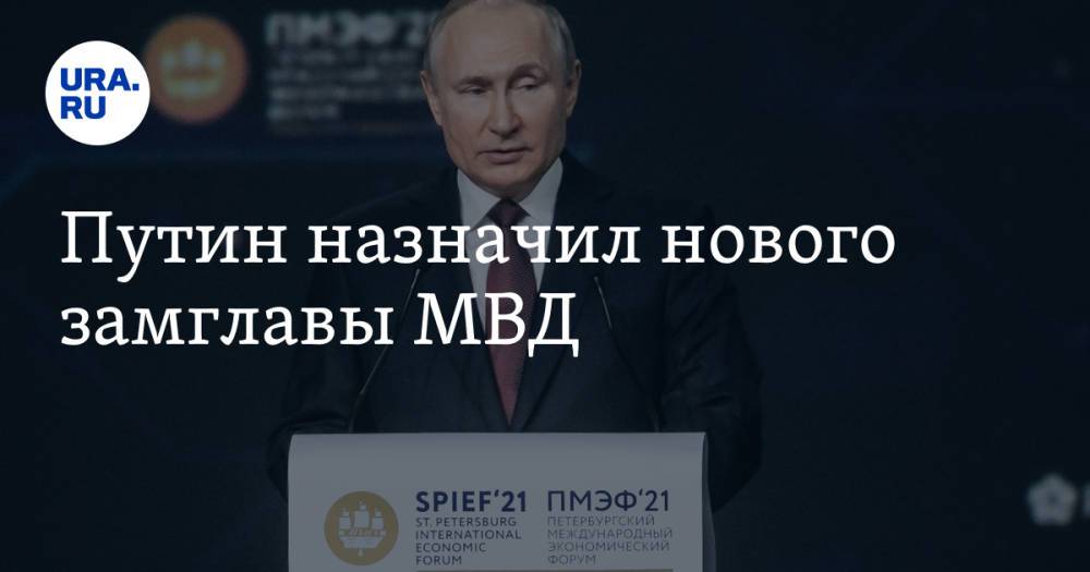 Путин назначил нового замглавы МВД