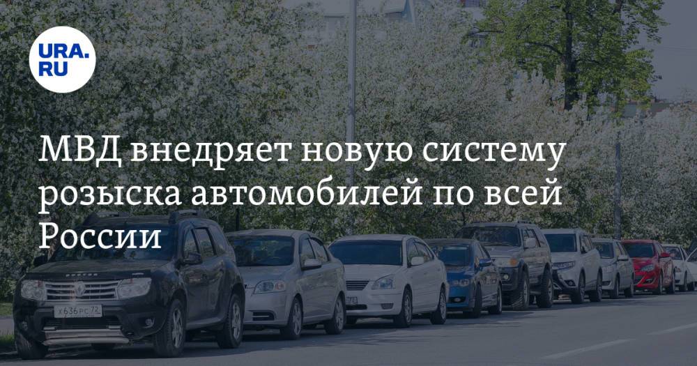 МВД внедряет новую систему розыска автомобилей по всей России