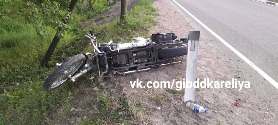 Два мотоциклиста в Карелии за сутки попали в ДТП и получили травмы