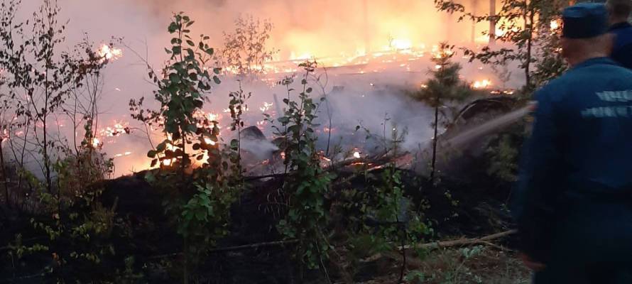 Тонны воды сбросят на жилые дома в карельском поселке, чтобы спасти его от лесного пожара